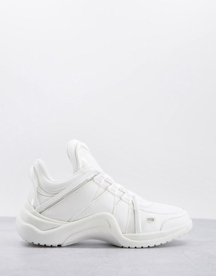 Asos Design Dalma Lace Up Sneakers In White