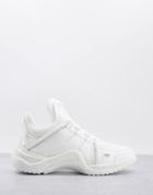 Asos Design Dalma Lace Up Sneakers In White