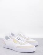 Polo Ralph Lauren Court Vulc Sneakers In Suede Mix White With Logo