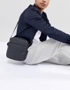 Armani Exchange All Over Logo Flight Bag In Black - Black