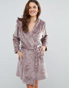 Ted Baker Embossed Short Robe - Brown