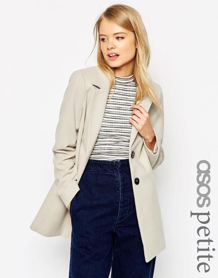 Asos Petite Ultimate Slim Coat - Gray