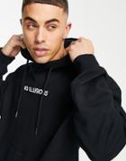 Jack & Jones Originals Oversized Hoodie With Illusions Back Print In Washed Black