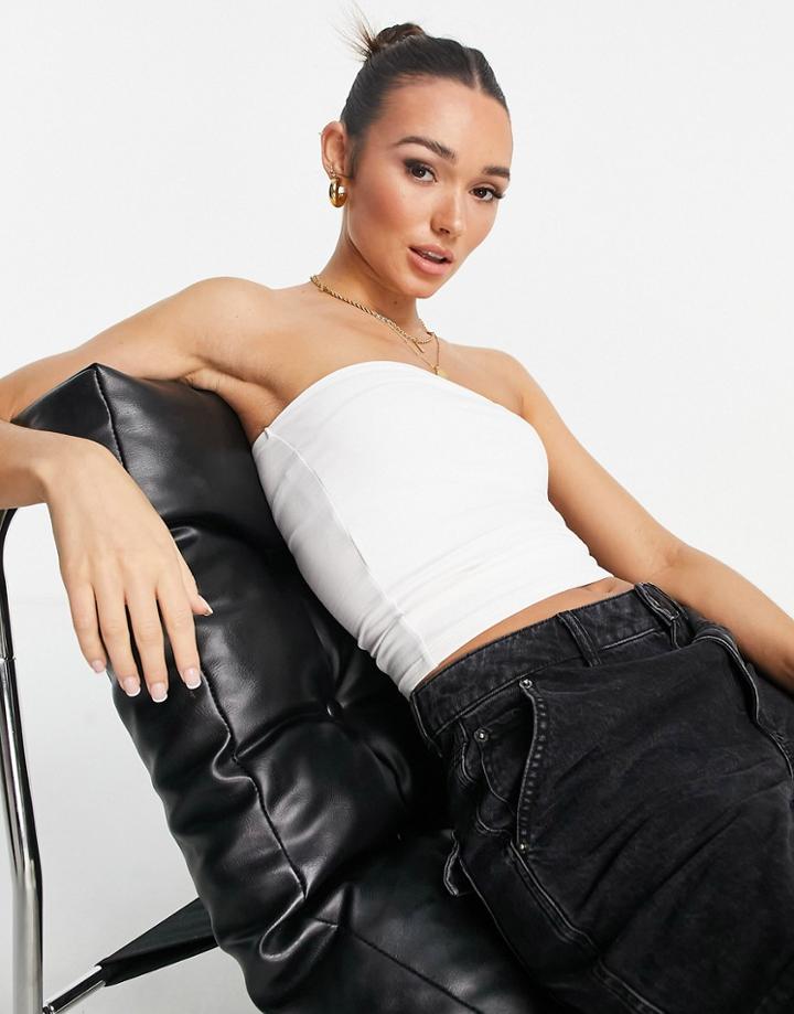Topshop Bandeau In White