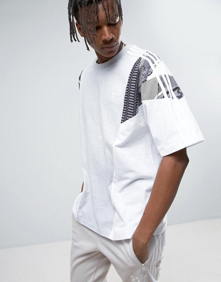 Adidas Originals La Pack Boxy Trefoil Logo T-shirt In White Bp8967 - White