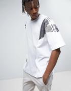 Adidas Originals La Pack Boxy Trefoil Logo T-shirt In White Bp8967 - White