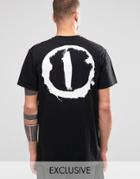 Black Eye Rags T-shirt With Back Print - Black