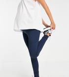 Asos 4505 Maternity Icon Legging With Bum Sculpt Seam Detail And Pocket-blues