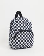 Vans Got This Mini Checkerboard Backpack In White/black