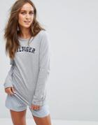 Tommy Hilfiger Cotton Iconic Long Sleeve Logo T-shirt - Gray