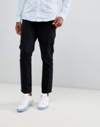 Selected Homme Tapered Fit Trousers In Organic Cotton - Black