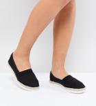 New Look Wide Fit Basic Espadrille - Black