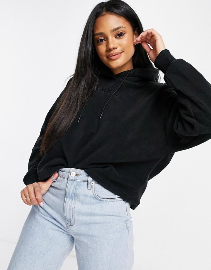 Puma Fleece Hoodie In Black