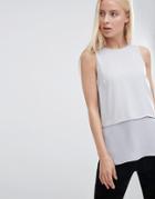 Asos Double Layer Tank Top - Gray