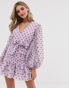 Keepsake Call Me Mini Dress-purple