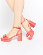Asos Happiness Heeled Sandals - Coral