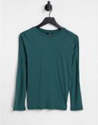 Monki Super Soft Oversize Top In Dark Green