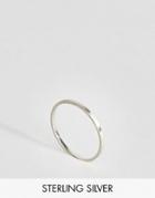 Dogeared Sterling Silver Thin Flat Band Ring - Silver