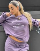 Asos Weekend Collective Oversized Sweatshirt With Arch Logo In Aubergine - Part Of A Set-purple