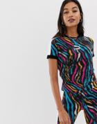 Puma Wild Zebra Print Tight T-shirt