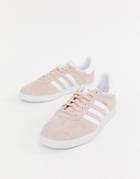 Adidas Originals Gazelle Sneakers In Pink - White