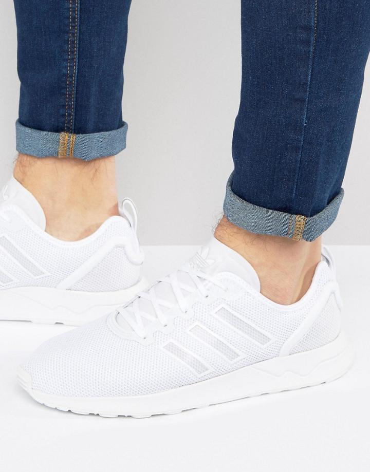 Adidas Originals Zx Flux Sneakers In White - White