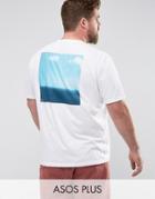 Asos Plus Relaxed T-shirt With Photographic Back Print - White