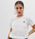 Converse Star Chevron Small Chest Logo White T-shirt