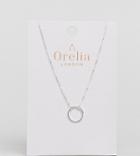 Orelia Sterling Silver Circle Cut Out Ditsy Necklace - Gold