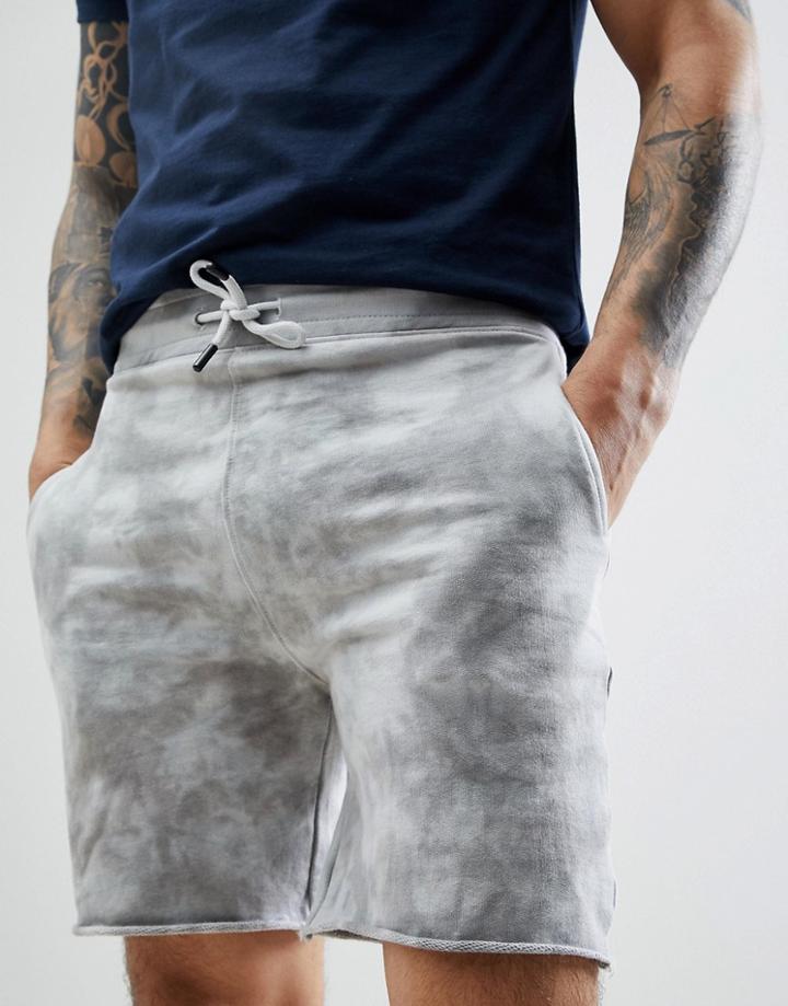 Urban Threads Tie Dye Shorts - Gray