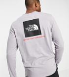 The North Face Redbox Long Sleeve T-shirt In Gray Exclusive At Asos