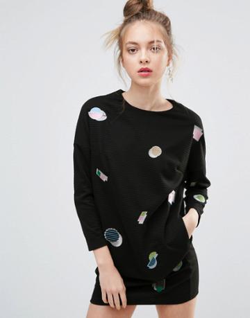 Ziztar Little Geometries Dress - Black