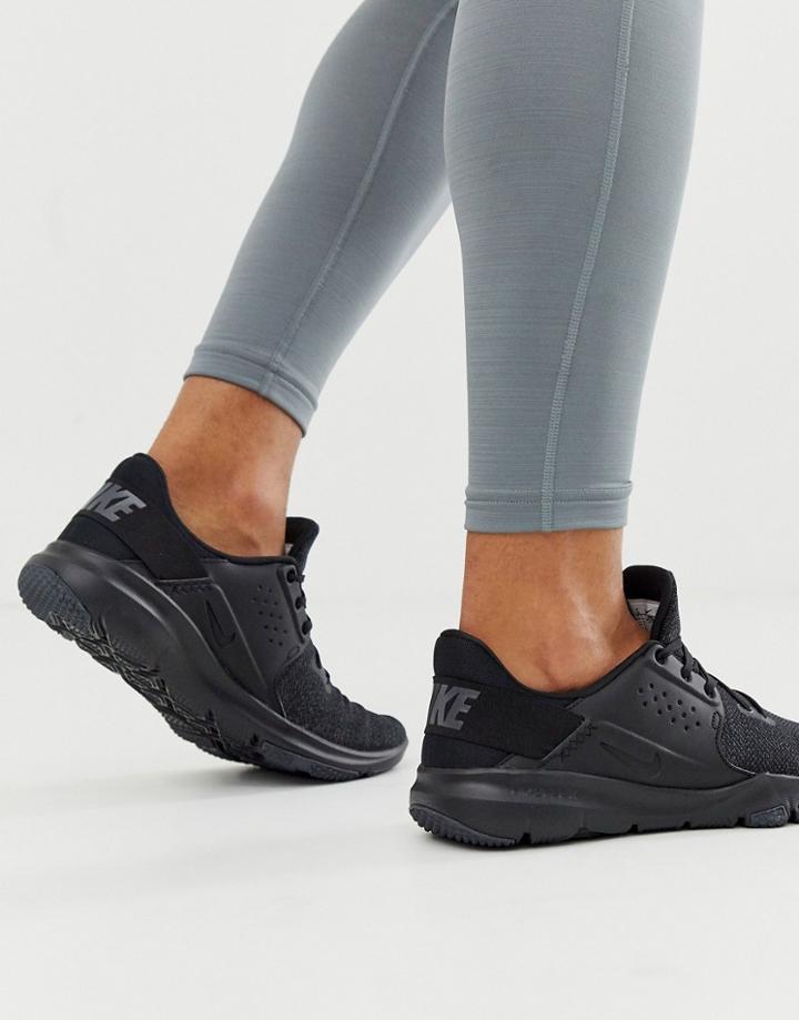 Nike Training Flex Control Sneaker In Black