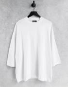 Asos Design Oversized T-shirt With Wide Sleeve In White