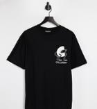 Collusion Unisex T-shirt With Character Logo Print In Black