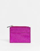 Asos Design Glitter Cardholder With Coinpurse