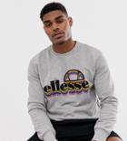 Ellesse Lucaston Multi Color Logo Sweatshirt In Gray Exclusive At Asos - Gray