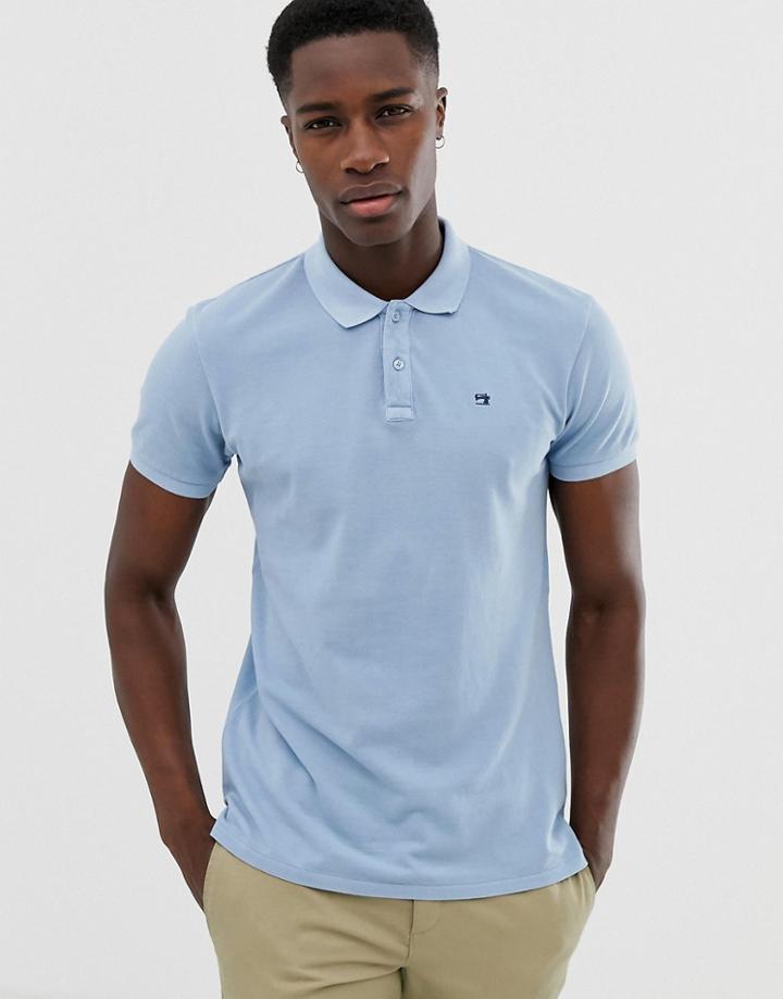 Scotch & Soda Classic Garment-dyed Pique Polo - Blue