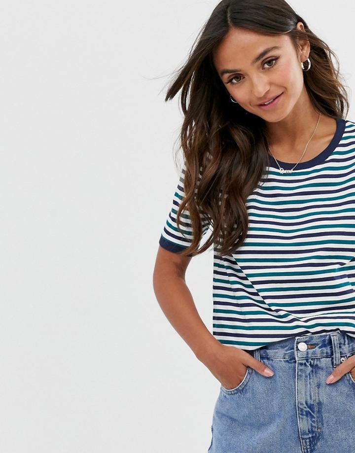 Brave Soul Striped Tee-multi