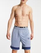 Under Armour Challenger Iii Knit Shorts In Blue-blues