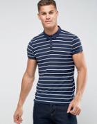 Tom Tailor Polo Shirt With Stripe - Navy