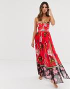 Ted Baker Pleated Cover Up In Berry Sundae - Red