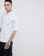 Allsaints Short Sleeve Shirt In Poplin - Blue