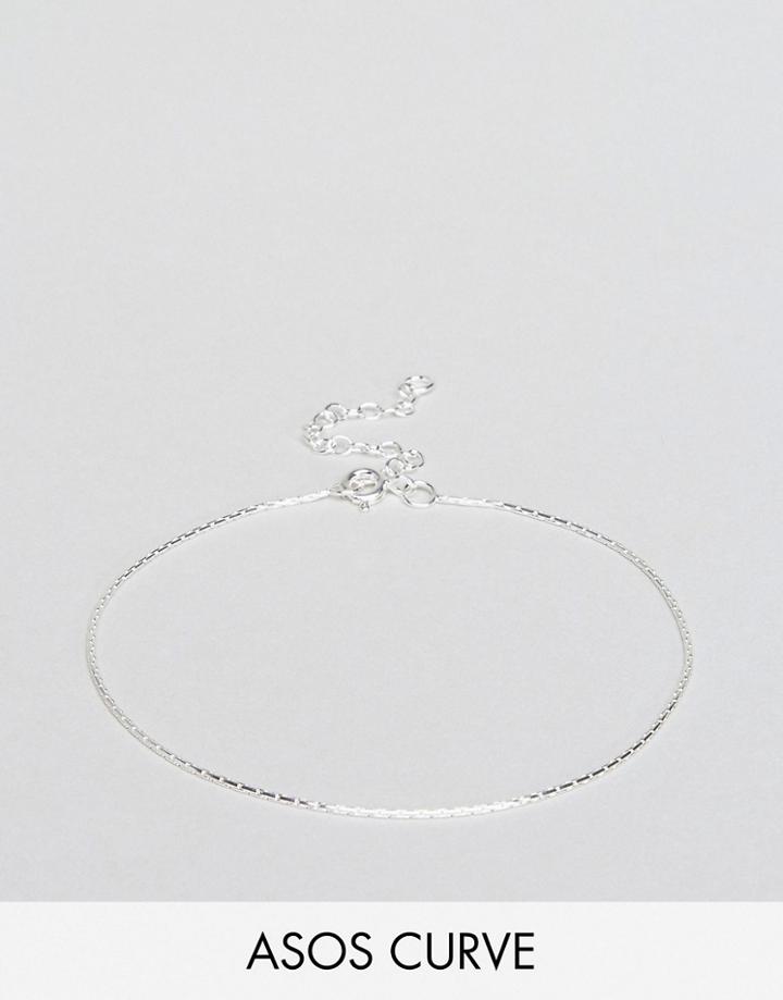 Asos Curve Sterling Silver Chain Bracelets - Silver
