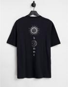 Selected Homme Oversized T-shirt With Moon Back Print In Black