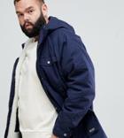 Replika Plus Parka Jacket With Fleece Lining-blue