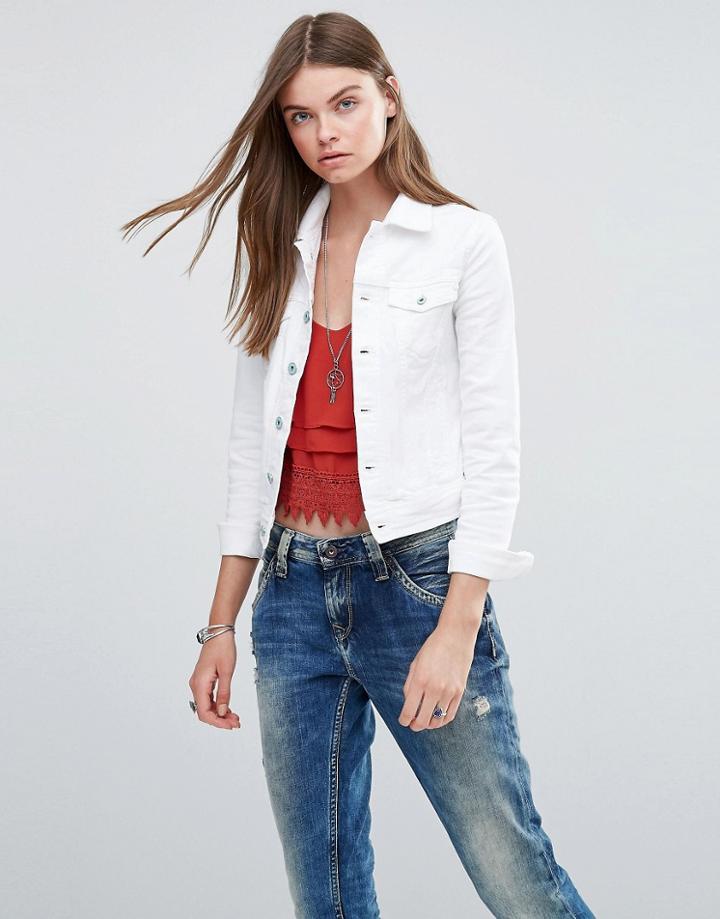 Pepe Jeans Denim Core Jacket - 10oz Optic White Str