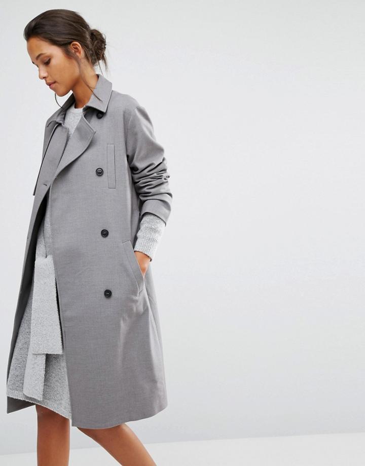 Selected Uffi Trenchcoat - Gray