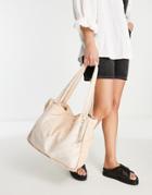 Svnx Towelling Tote Bag In Off White