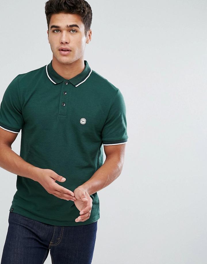 Le Breve Tipped Polo Shirt - Green